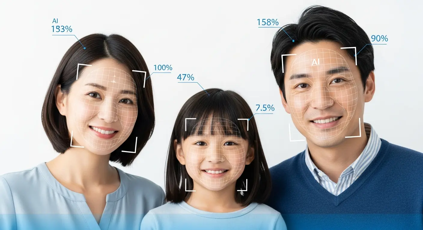 「家族の絆 AI顔診断」とは？AIが顔の類似度を数値化する仕組み