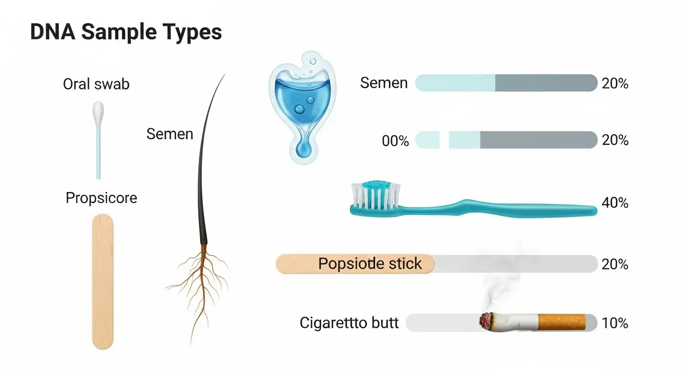 検体ごとのDNA抽出成功率を比較