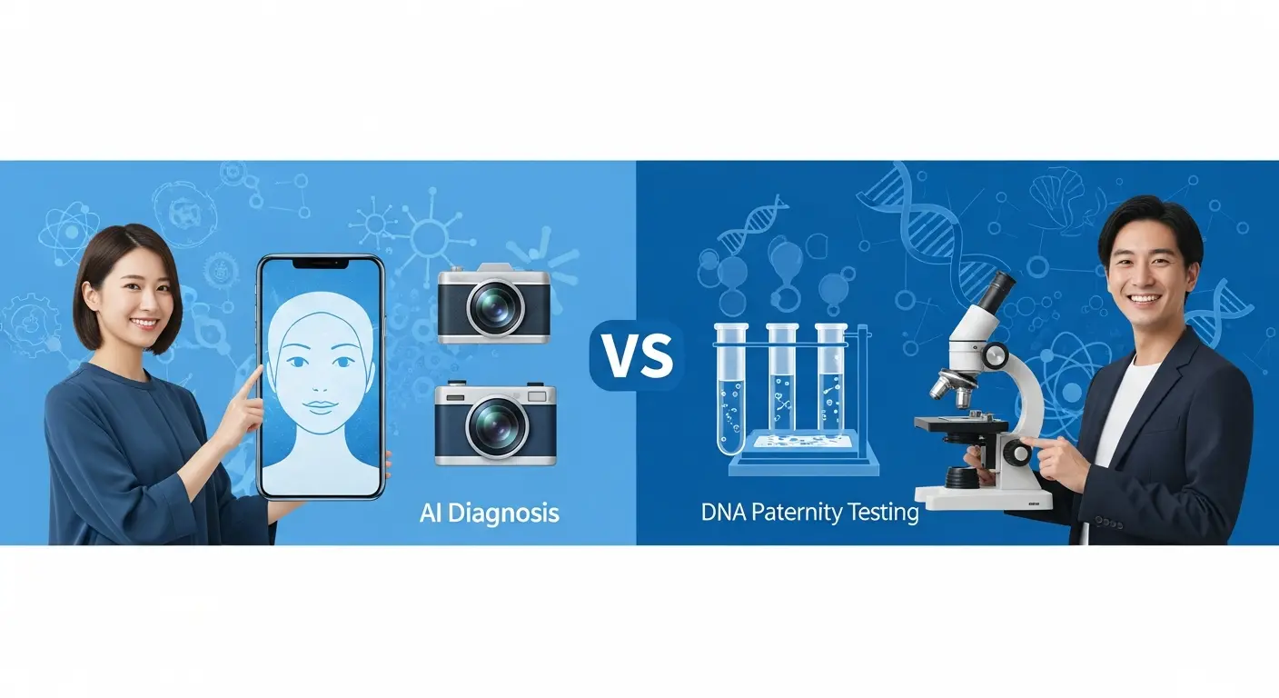 AI顔診断とDNA鑑定の比較表
