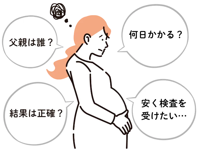 母体血液による胎児の出生前親子DNA鑑定の結果を待つ妊婦